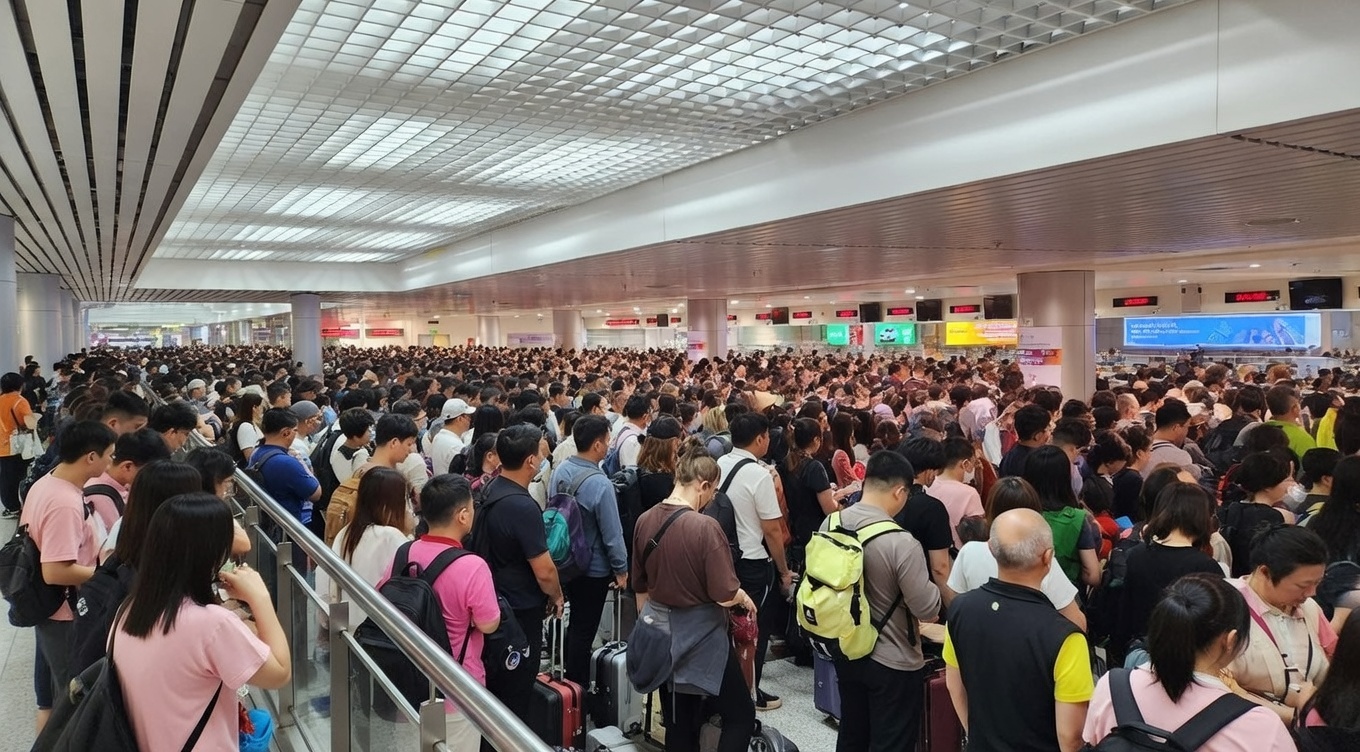 Travelers using Vietnam airport fast track assistance on arrival
